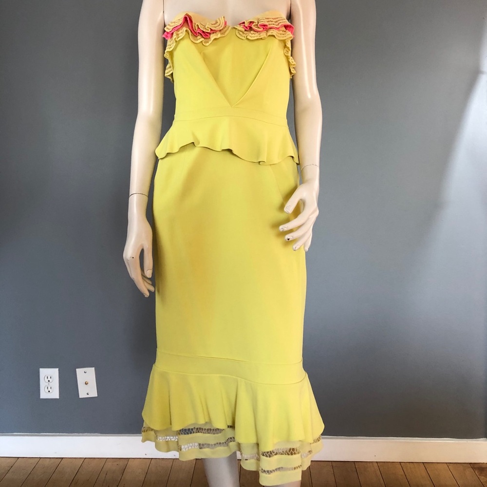 NWT Preen/Thornton Breggazzi Yellow Dress Og $2016